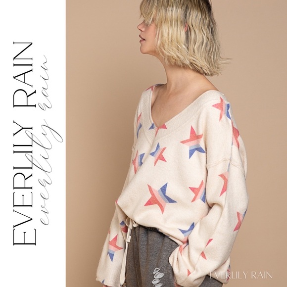 POL Star Print Sweater - Picture 7 of 14